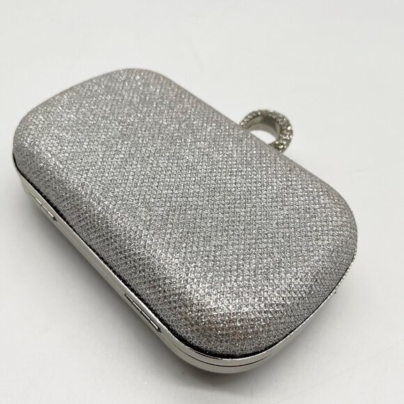 Expressions New York Silver Rhinestone Clutch - Picture 9 of 10